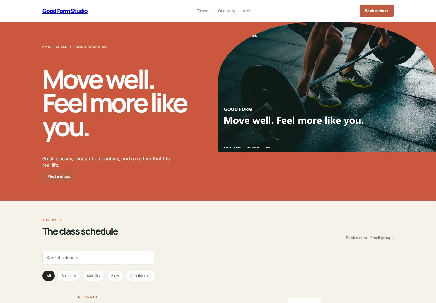Good Form Studio project preview