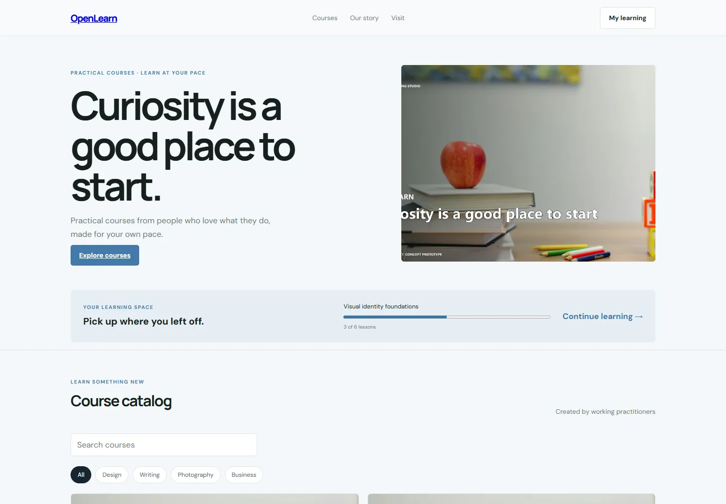 OpenLearn Courses project preview